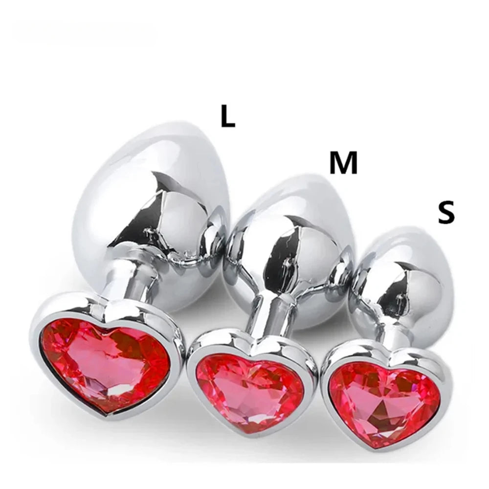 🔥 DiamondLux™ - Set de 3 Plugs Anales de Metal Premium con Cristales
