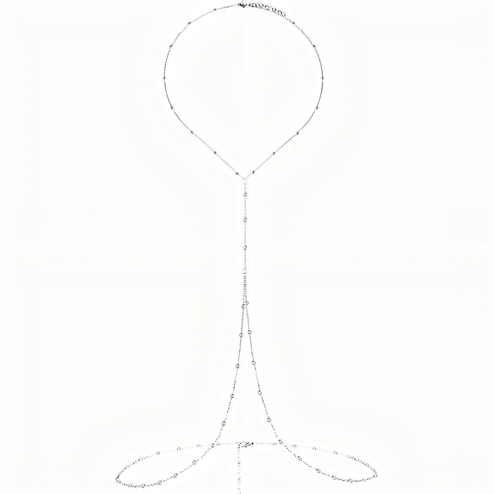 🔥 GoldenGlow™ - Cadena Corporal Ajustable con Perlas Brillantes
