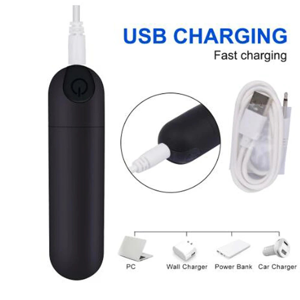 🔥 PowerBullet™ - Vibrador Bullet Recargable USB de 10 Velocidades