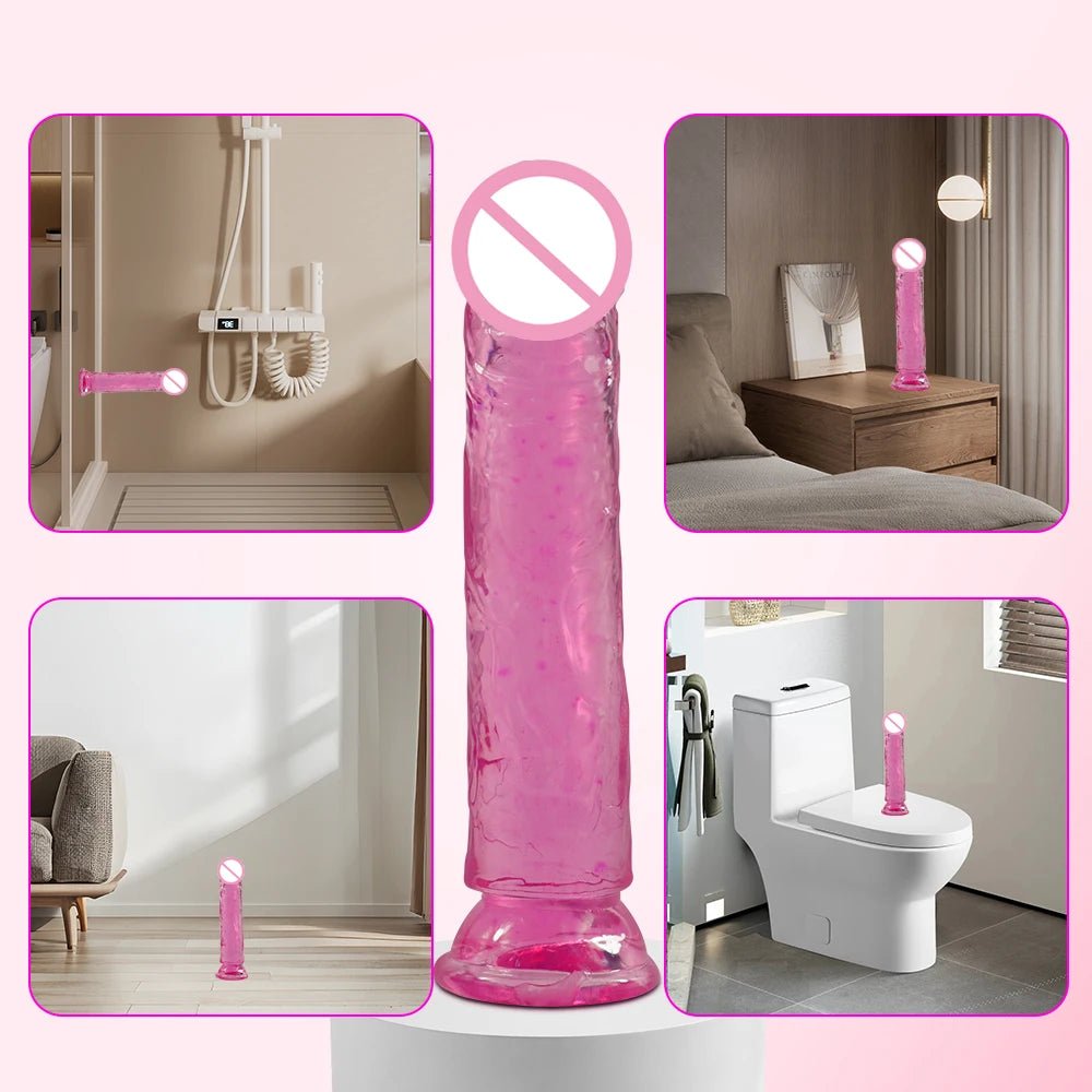 🔥 RealFeel™ - Dildo Realista TPE con Ventosa Premium. Juguetes Unisex - Sensualease