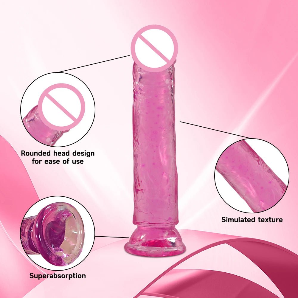 🔥 RealFeel™ - Dildo Realista TPE con Ventosa Premium. Juguetes Unisex - Sensualease