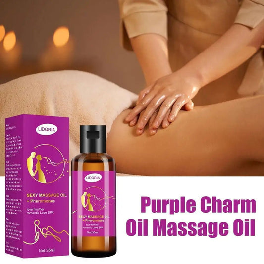 🔥 VelvetTouch™ - Aceite de Masaje Erótico Sensual Púrpura Premium (35ml) - Sensualease