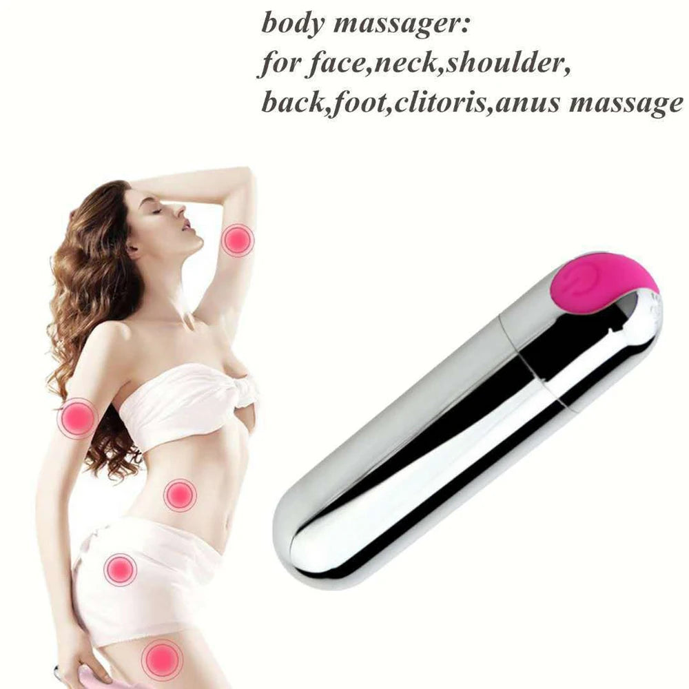 🔥 PowerBullet™ - Vibrador Bullet Recargable USB de 10 Velocidades