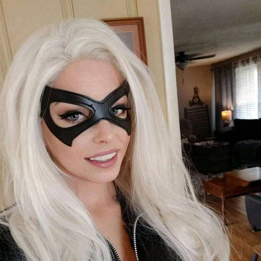 🔥 ShadowCat™ - Máscara Gótica de Cuero Premium Estilo Felino