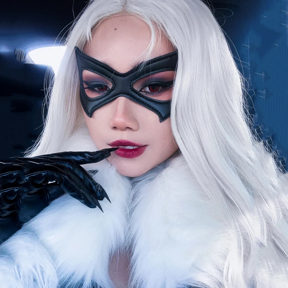 🔥 ShadowCat™ - Máscara Gótica de Cuero Premium Estilo Felino