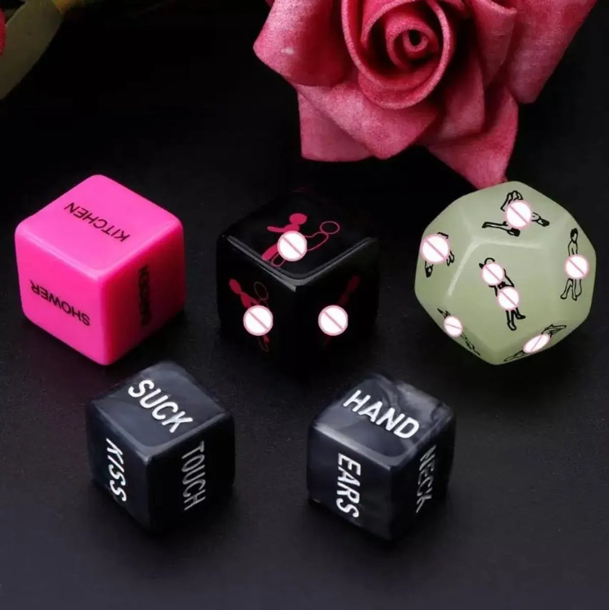 🔥 LoveDice™ - Set de Dados Sexuales Luminosos para Parejas Aventureras