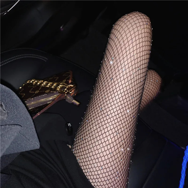 🔥 NetGlam™ - Medias de Red Largas Negras Estilo Fishnet Premium