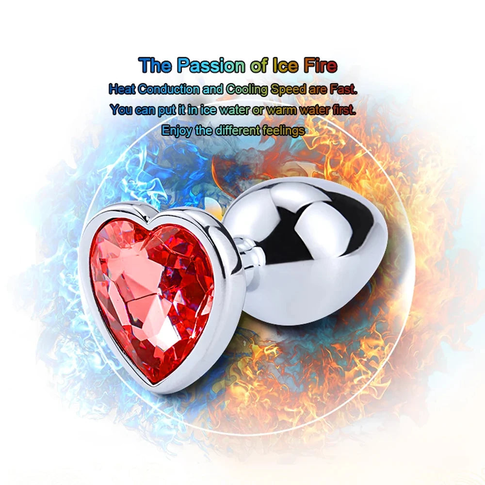 🔥 DiamondLux™ - Set de 3 Plugs Anales de Metal Premium con Cristales