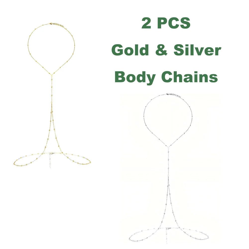 🔥 GoldenGlow™ - Cadena Corporal Ajustable con Perlas Brillantes - Sensualease