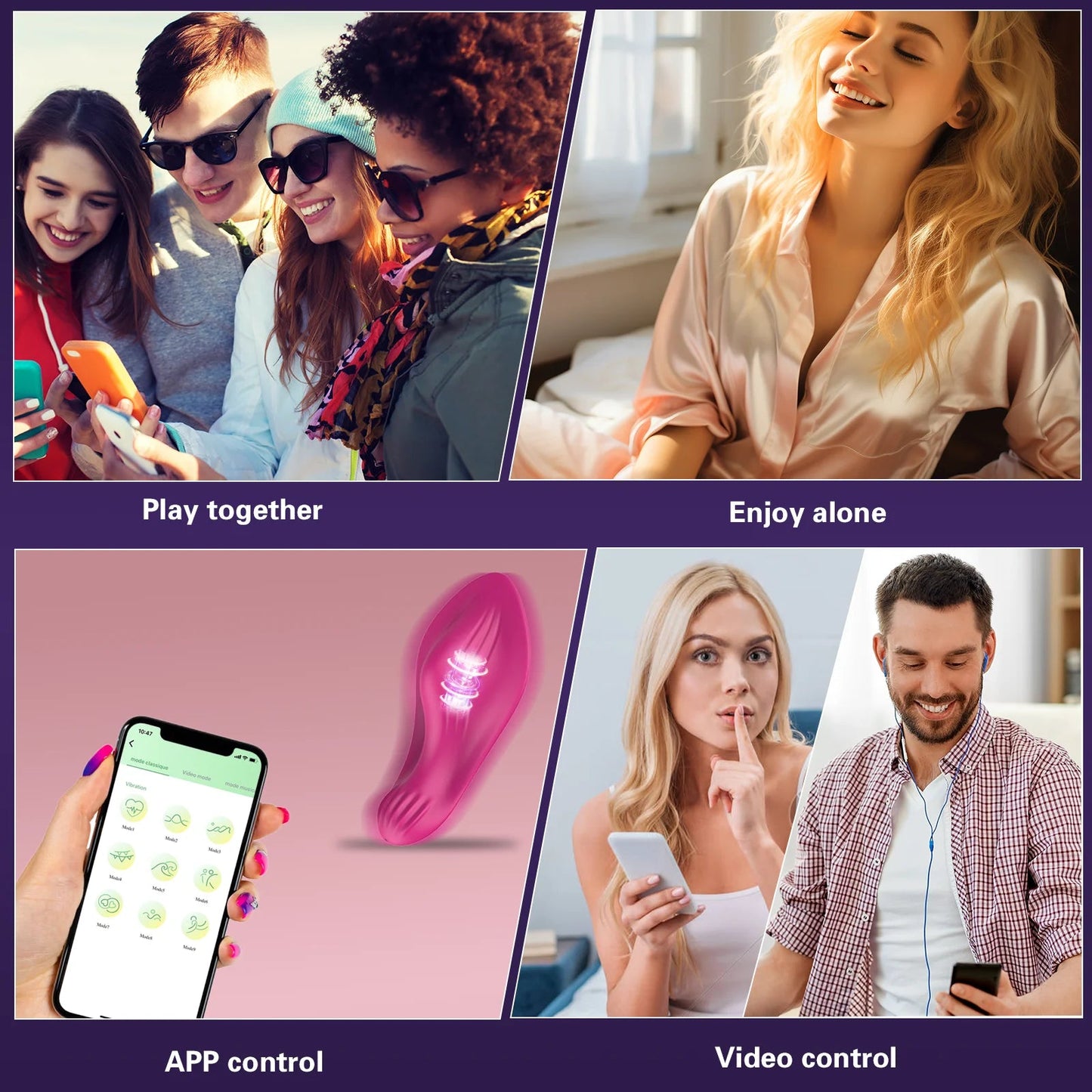 🔥 InvisiblePleasure™ - Vibrador Wearable con Control App Bluetooth - Sensualease