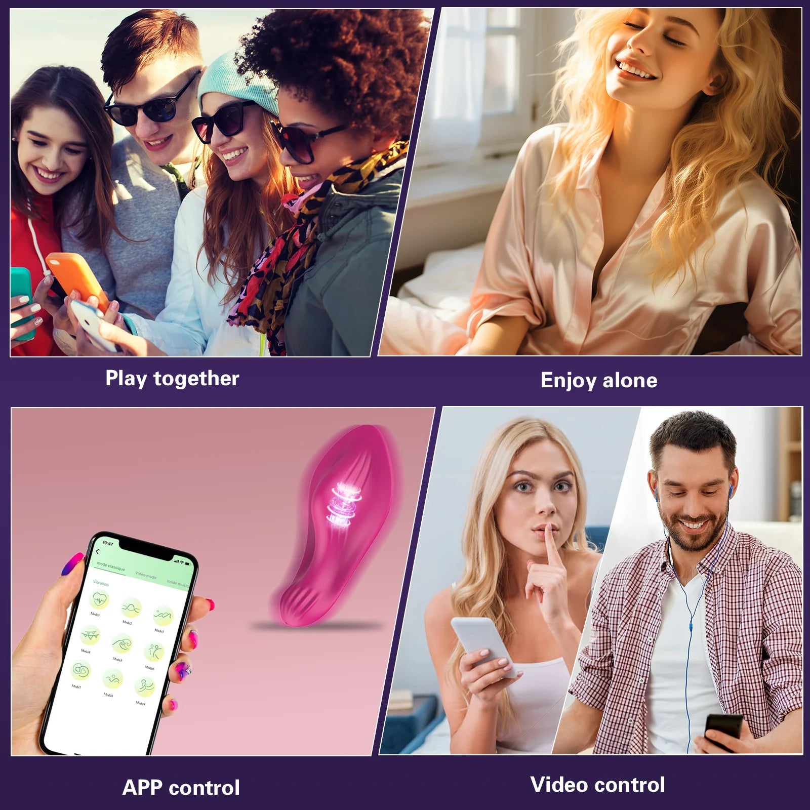 🔥 InvisiblePleasure™ - Vibrador Wearable con Control App Bluetooth - Sensualease