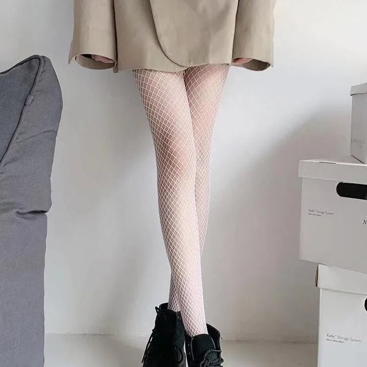 🔥 NetGlam™ - Medias de Red Largas Negras Estilo Fishnet Premium - Sensualease